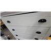 Image 4 : White Five-Drawer Chest with Black Cup Pulls 52"×37 x 17.6"
