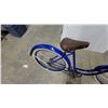 Image 6 : Rollfast Vintage Cruiser Bicycle with Cream Whitewall Tires and Brown Leather Seat 1950.S