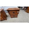 Image 3 : Pair of Nightstands with Two-Door Cabinets and Black Metal Pulls26 X 24 x 16"