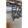 Image 2 : Set of Four Black Ladder Back Dining Chairs