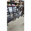 Image 3 : Set of Four Black Ladder Back Dining Chairs