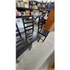 Image 4 : Set of Four Black Ladder Back Dining Chairs