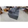 Image 2 : Dark Gray Upholstered Three-Seat Sofa with Track Arms 84" Wide