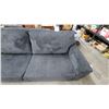 Image 4 : Dark Gray Upholstered Three-Seat Sofa with Track Arms 84" Wide