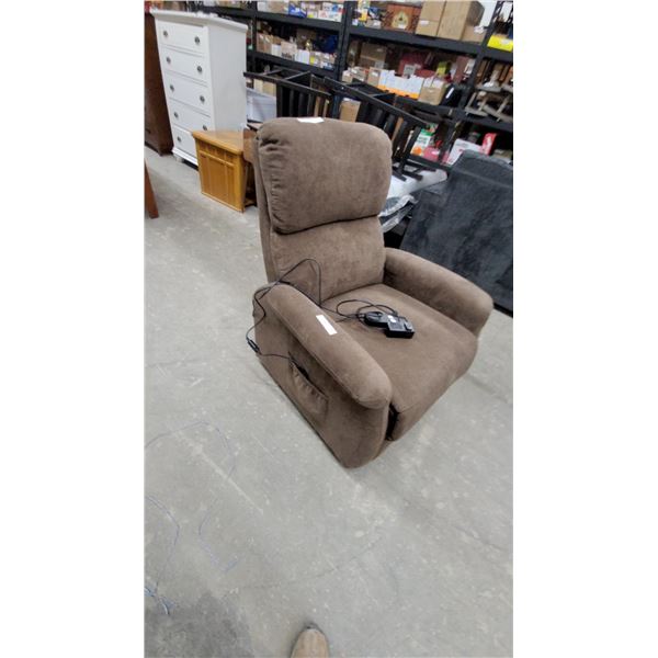 Brown Power Lift Recliner Chair with Remote Control