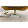 Image 5 : Vintage Italian-Style Gondola Spaghetti Table Lamp with Amber Crystal Drops and Marble Base 18 x 17