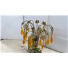 Image 6 : Vintage Italian-Style Gondola Spaghetti Table Lamp with Amber Crystal Drops and Marble Base 18 x 17