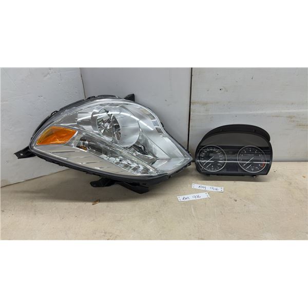 New: Equinox Front Headlight Assembly & OEM BMW 2007-13 Speedometer Instrument Cluster
