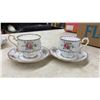 Image 5 : Royal Albert Petit Point Bone China Teacups, Saucers and Plates 8 Pieces