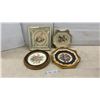 Image 1 : Framed Floral and Bird Needlework Art Collection, Set of Four