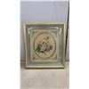 Image 7 : Framed Floral and Bird Needlework Art Collection, Set of Four