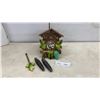 Image 1 : German Black Forest Cuckoo Clock with Pine Cone Weights and Pendulum