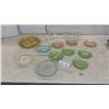 Image 1 : Assorted Depression Glass Plates, Bowls, Stemware 16 Pieces
