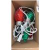 Image 9 : Christmas Décor Lot: Sylvania LED Lights, Cookie Cutters, Decorative Bear Figure, Bows 12pc, New