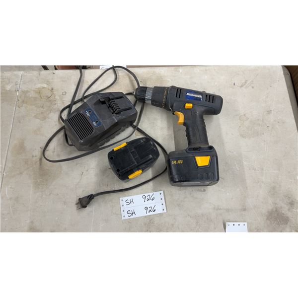 Mastercraft 14.4V Cordless Drill with Battery and Charger