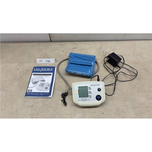 LifeSource UA-767 plus Digital Blood Pressure Monitor with Cuff, Adapter, and More