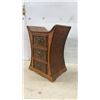 Image 8 : Rattan and Wood Three-Drawer Decorative Chest with Ornate Brass Pulls 23 1/2" X 18 x 13
