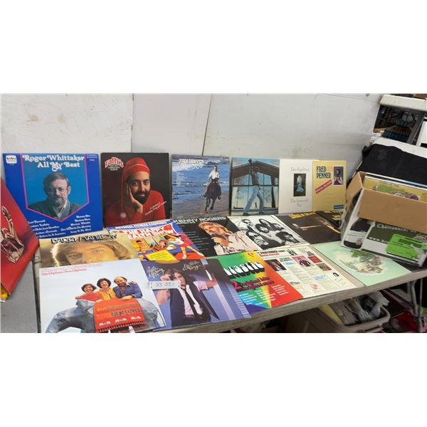 Collection of Vintage Vinyl Lp Records Including Billy Joel, Barry Manilow, Kenny Rogers, and More