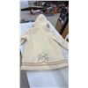 Image 3 : Canadian Sportswear Pure Virgin Wool Hooded Parka with Fur Trim and Inuit Embroidery, Sz M-L
