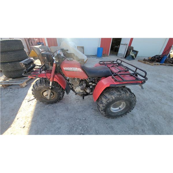 1986 Honda Big Red ATC 250 Es Three-Wheeler All-Terrain Vehicle with Front and Rear Racks Needs