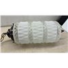 Image 2 : Vintage Swag Hanging Pendant Lamp with Frosted Glass Shade 16"
