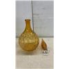 Image 4 : Three Mid-Century Colored Glass Genie Bottles with Stoppers, Tallest 29"