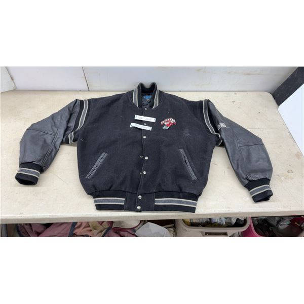 Selkirk Steelers Melton & Leather Jacket Size Xl