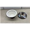 Image 2 : West German Pottery Collection Including Lidded Bowl and Fat Lava Vases, Three Pieces