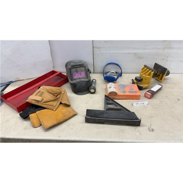Quick Vise Woodworking Vise, Welding Helmet, Leather Tool Belt, Airbrush Kit, and More