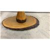 Image 3 : Pair of Live Edge Wood Slab Side Tables with Hourglass Pedestals, Approx 15 1/2 x 26 x 13