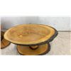 Image 5 : Pair of Live Edge Wood Slab Side Tables with Hourglass Pedestals, Approx 15 1/2 x 26 x 13