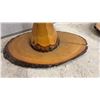 Image 7 : Pair of Live Edge Wood Slab Side Tables with Hourglass Pedestals, Approx 15 1/2 x 26 x 13