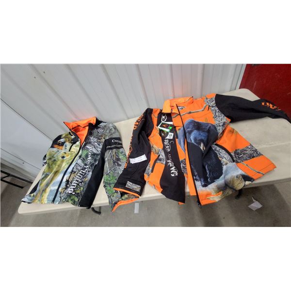 Ice Field Hunting Jackets, Coyote Hunting and Bear Hunting Designs, Size 3XL, Two Jackets New