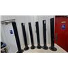 Image 1 : Pioneer Tower Speakers, Set of Six, Black, with Stands Model s-fcr4700