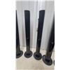 Image 3 : Pioneer Tower Speakers, Set of Six, Black, with Stands Model s-fcr4700