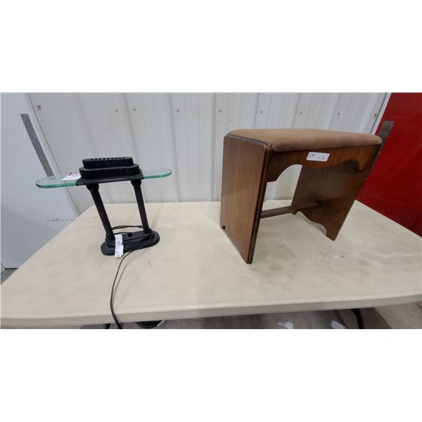 Vanity Stool and Desk Lamp