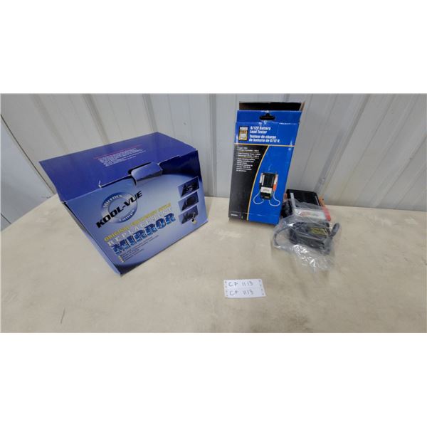 Kool-Vue Original Equipment Style Replacement Mirror and Power Fist 6/12V Battery Load Tester Both