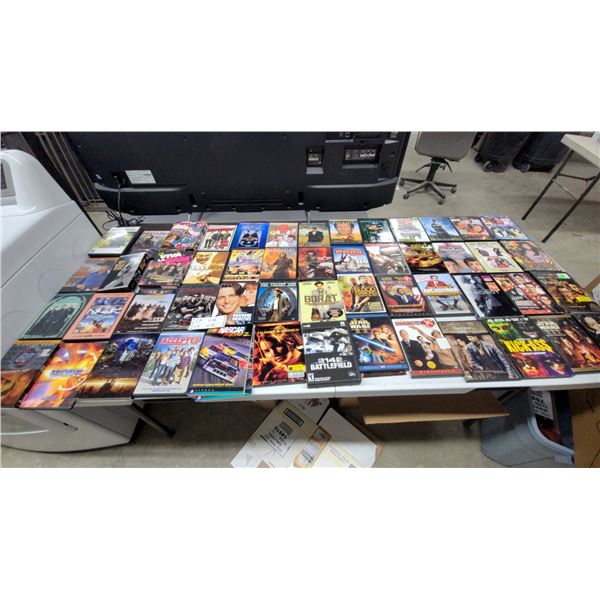 50 plusCollection of DVDs, and PC Games Including Star Wars, Transformers, and More