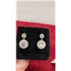 Image 5 : 2.00 Carat GRA Certified Moissanite and Cubic Zirconia 925 Silver Halo Earrings