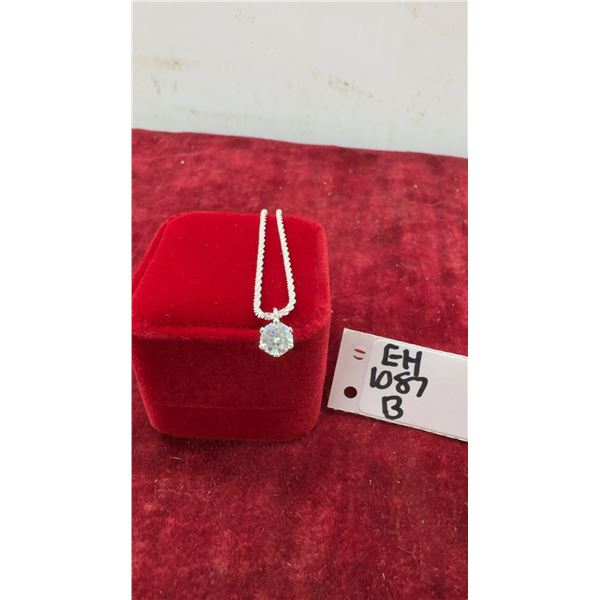1.00 Carat GRA Certified Round Brilliant Cut Moissanite Stone VVS D Color Set in 6 Claw Head Set in