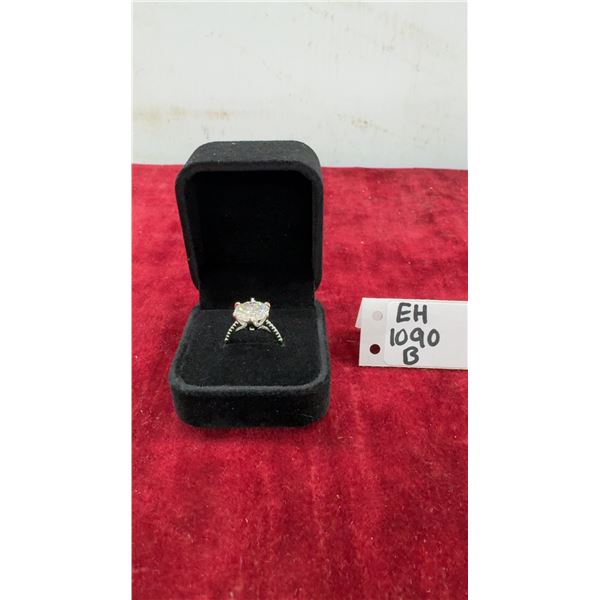 5.00 Carat GRA Certified Round Brilliant Cut Moissanite Stone VVS D Color Set in Center with 14