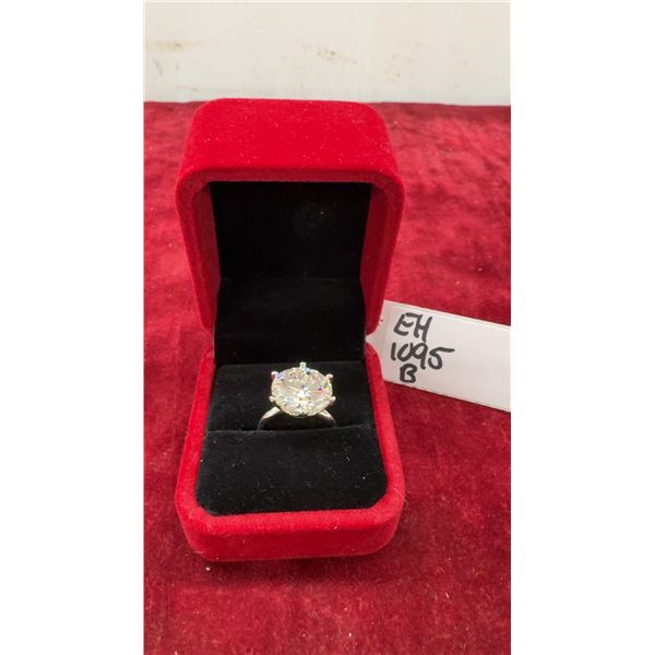 10.00 Carat GRA Certified Round Brilliant Cut Moissanite Stone VVS D Color Set in 6 Claw Head Set