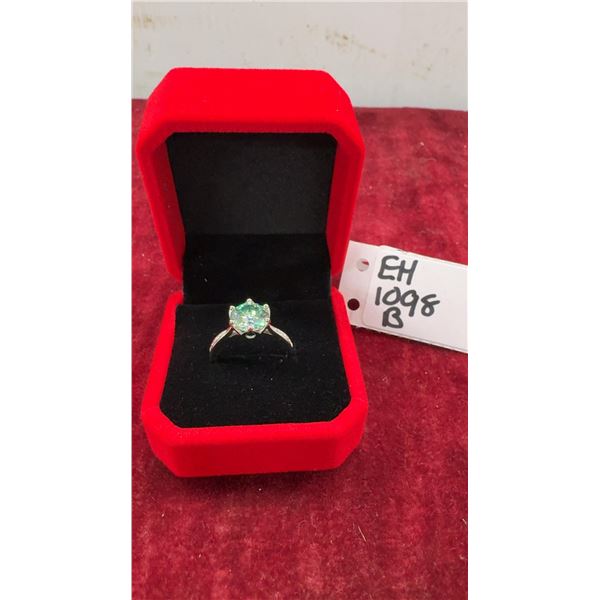 3.00 Carat GRA Certified Round Brilliant Cut Moissanite Stone VVS Light Blue Color with 12 Round