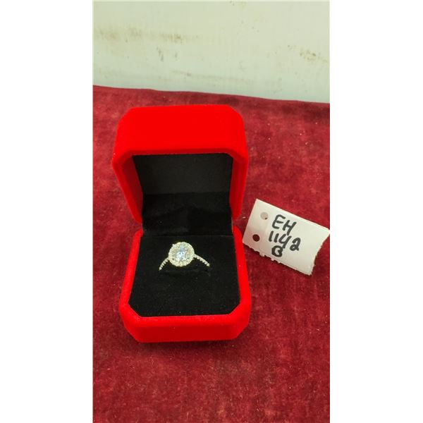 2.00 Carat GRA Certified Oval Cut Moissanite Stone VVS D Color with 32 Round Brilliant Cut Cubic