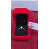 Image 1 : 1.00 Carat GRA Certified Oval Cut Moissanite VVS D Color Set in 4 Claw Head Set in 925 Silver Ring