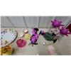 Image 2 : Easter and Spring Décor Lot Including Ceramic Serving Dishes, Faux Orchids, Candles, and More