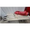 Image 1 : Collection of Eight Golf Putters and 2 Irons with Red Golf Bag