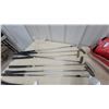 Image 5 : Collection of Eight Golf Putters and 2 Irons with Red Golf Bag