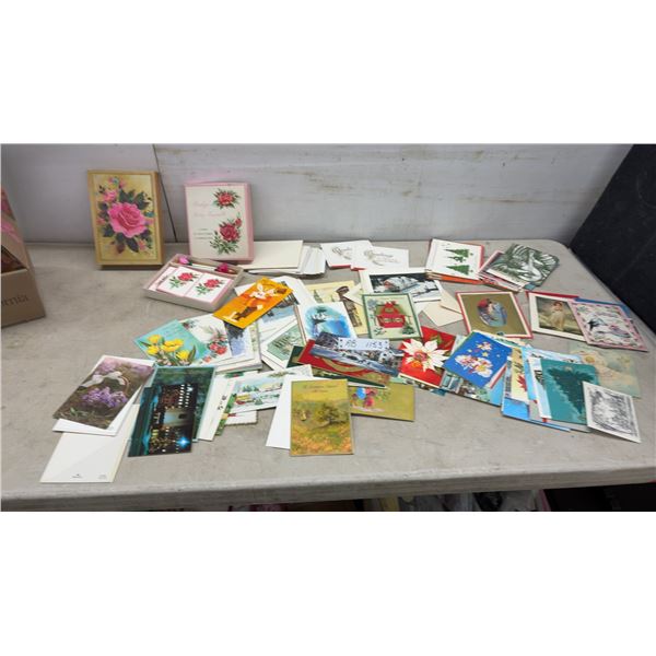 Large Collection of Vintage Greeting Cards, Christmas Cards, and More