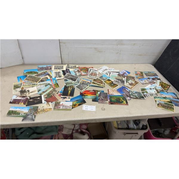 Collection of Vintage Postcards Featuring United States Landmarks and Cities